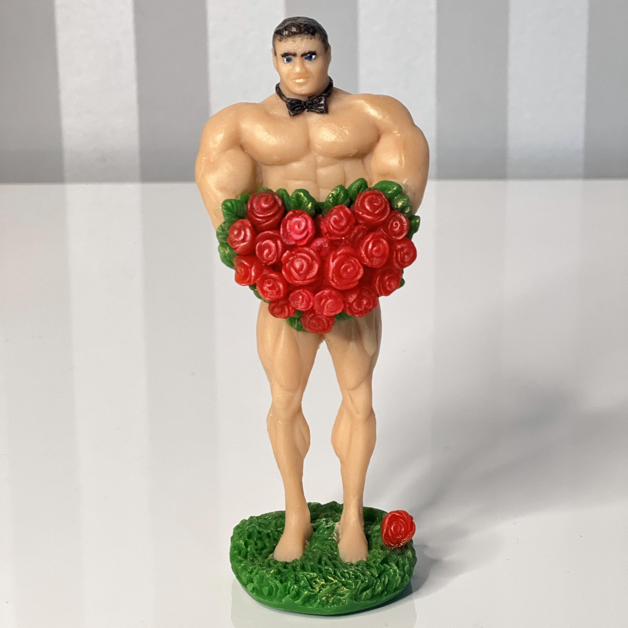 Handmade Muscle Man with Rose Bouquet Soap