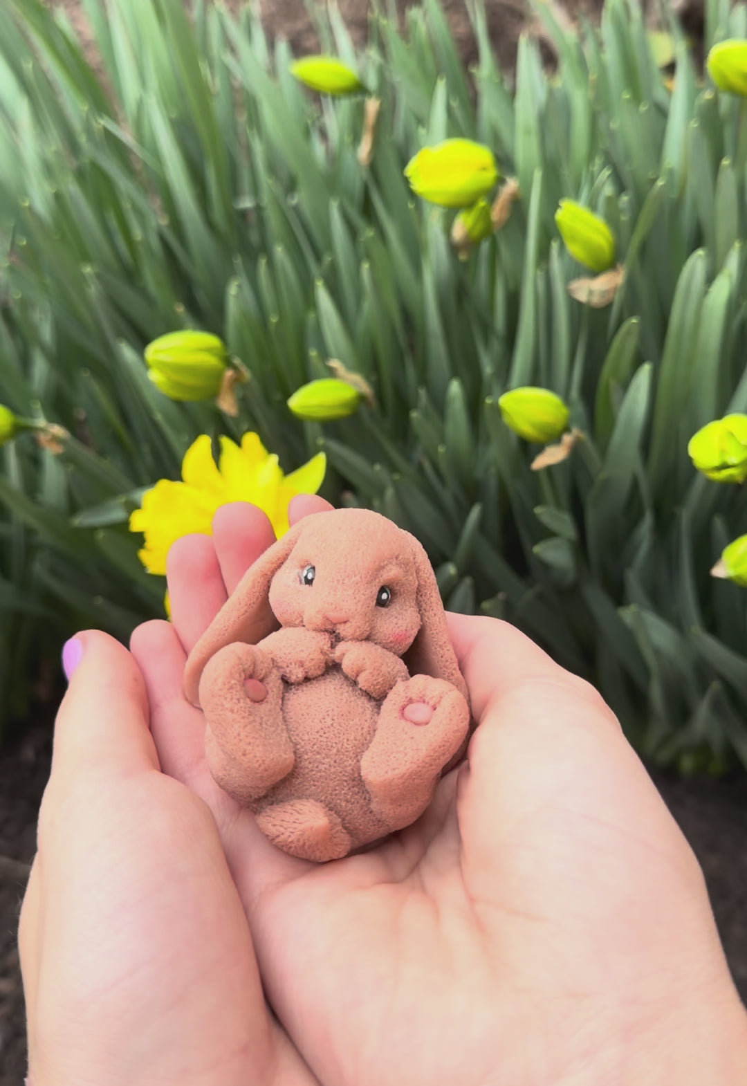 Cute Bunny Soap in Mini Basket (Basket Included)