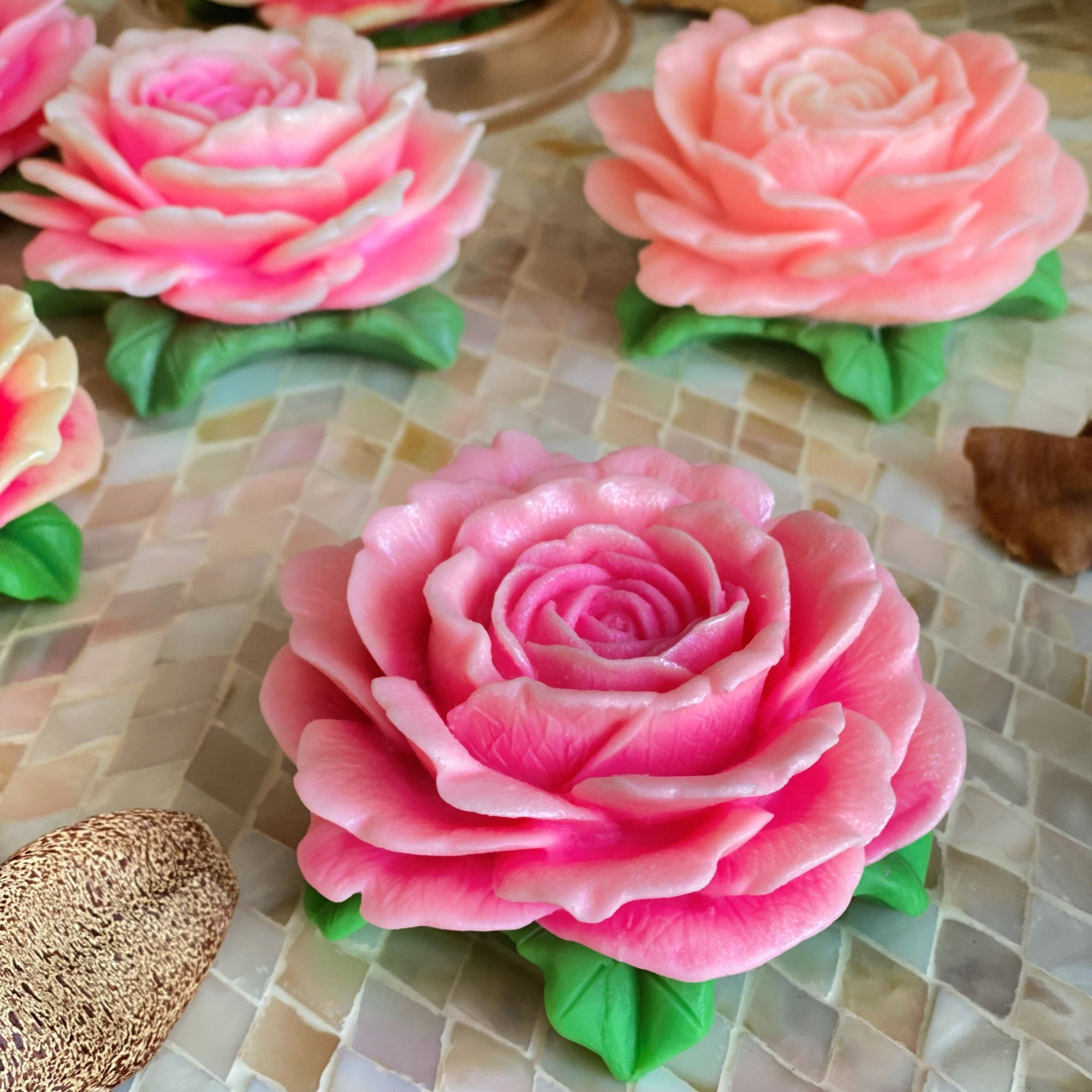 Pink Rose Soap – Handmade Floral Soap, Gift-Ready